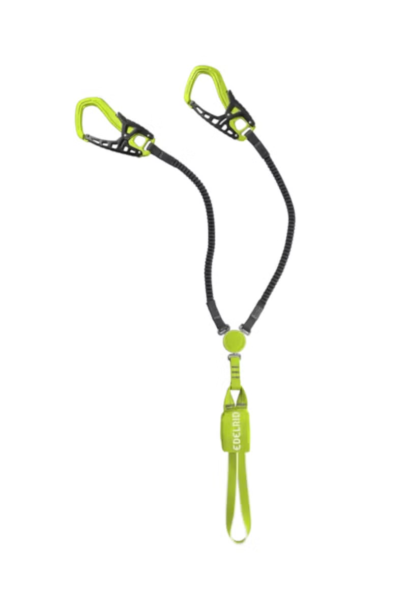 Edelrid Cable Comfort TRI via ferrata lanyard with an energy absorber and wide carabiners